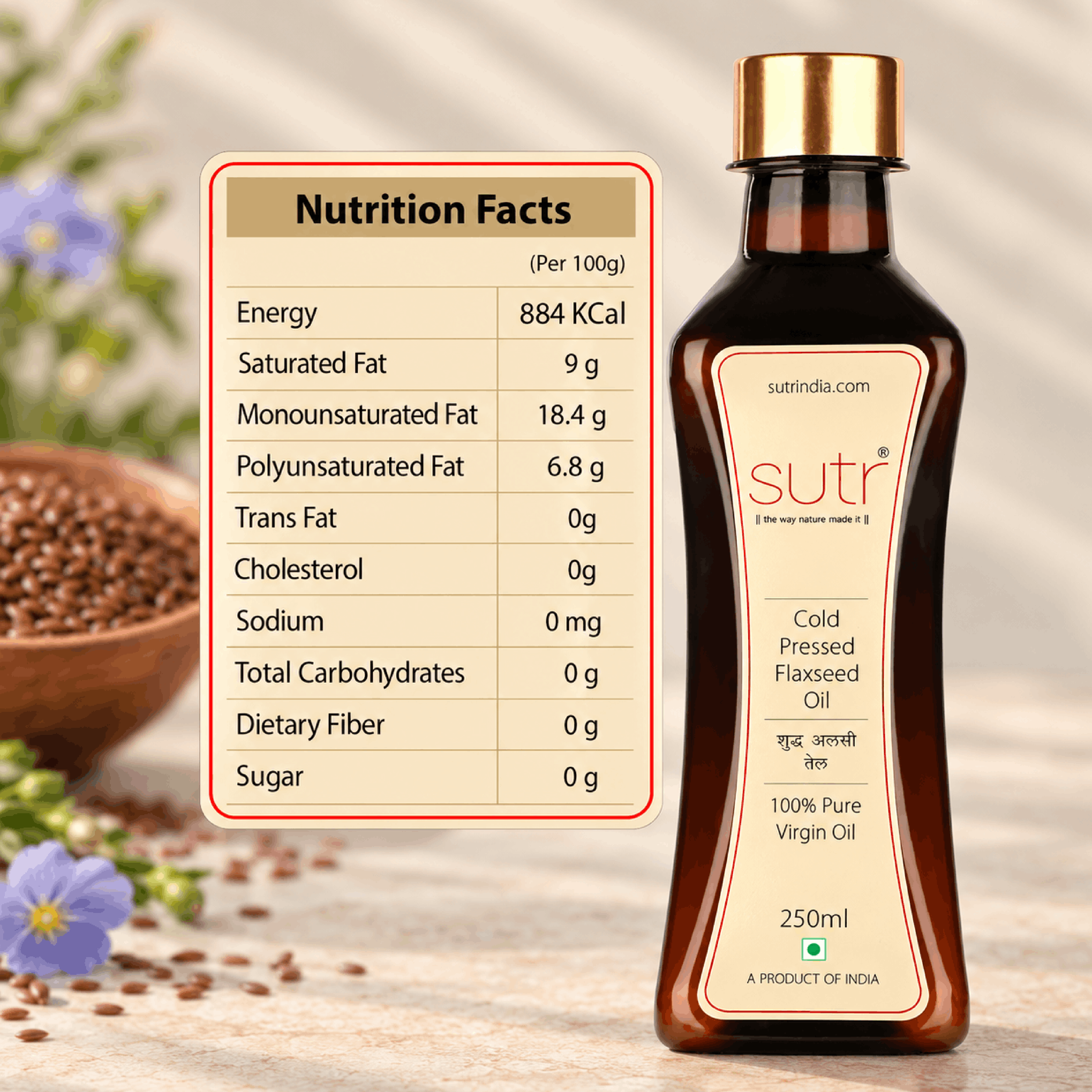 Cold Pressed Flaxseed Oil