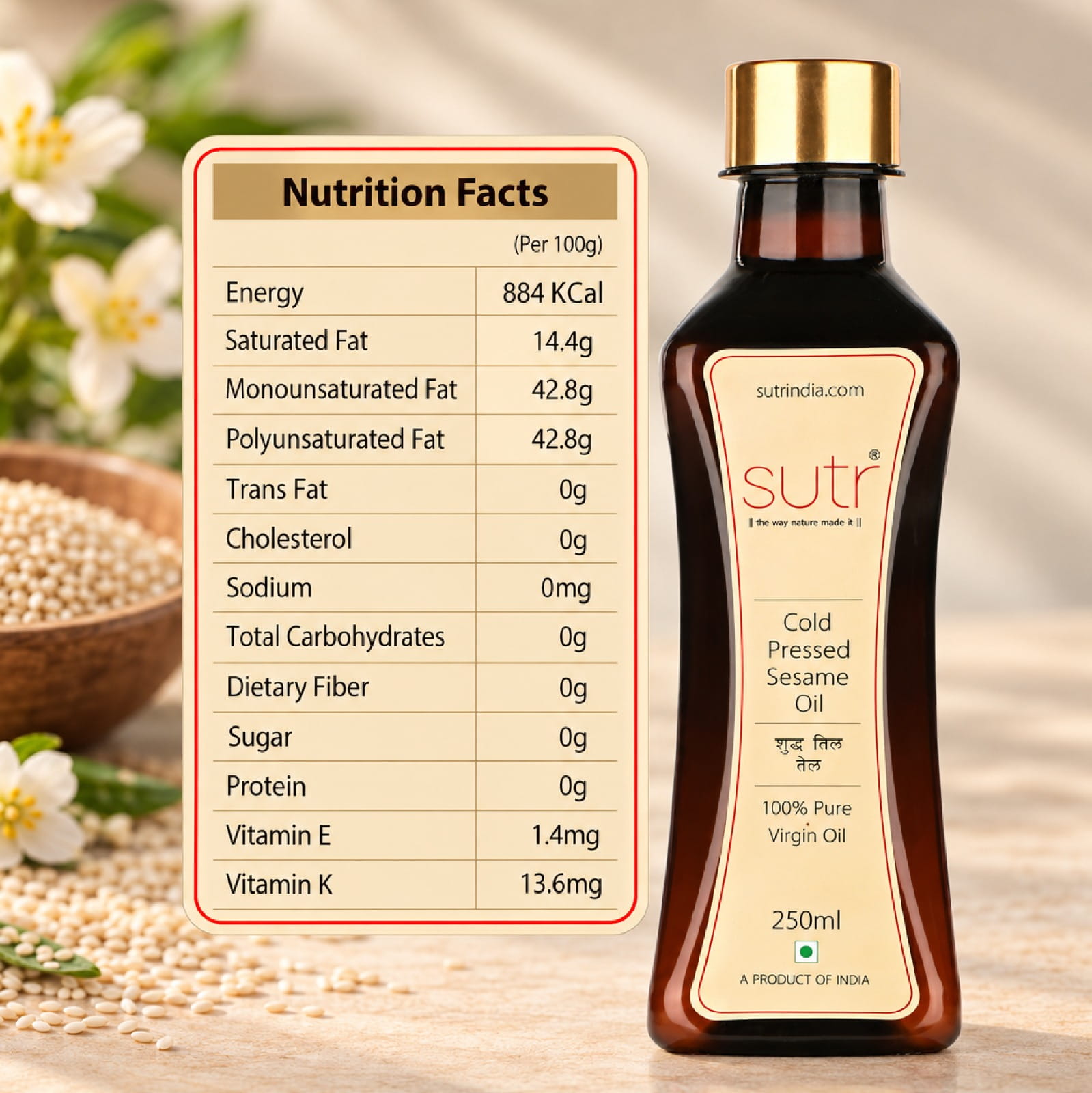 Cold Pressed Sesame Oil